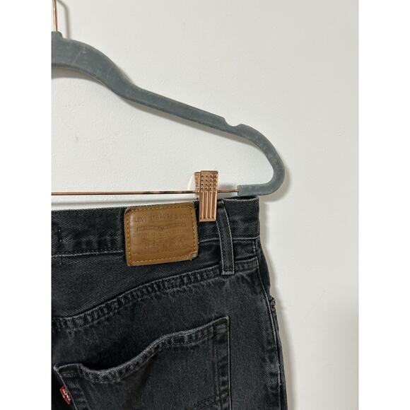 Levi's Premium Jeans Women's 28 Baggy Dad Wide Leg Black Denim Grunge Retro - Picture 5 of 11